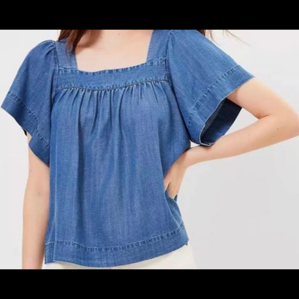 Loft Chambray Top